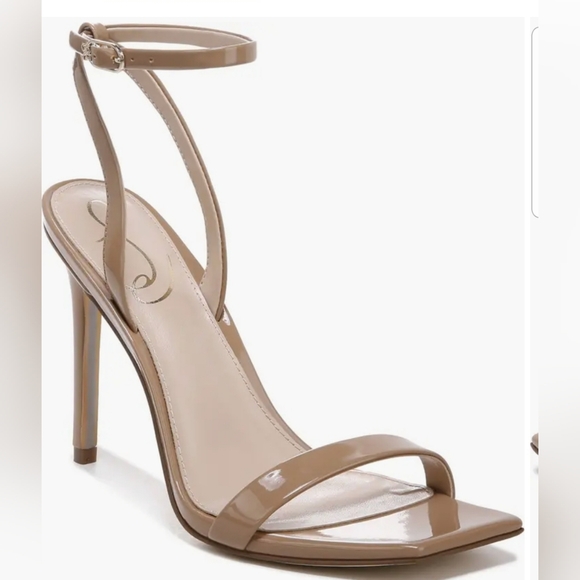 New Sam Edelman Orchid Rose Blush Heeled Open Square Toe Ankle Strap Sandals - Picture 1 of 7